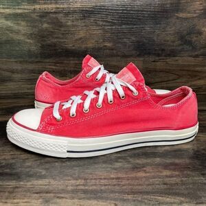Converse CT All Star Classic Low-Top Red Canvas Sneakers Women's Size 7 M9696